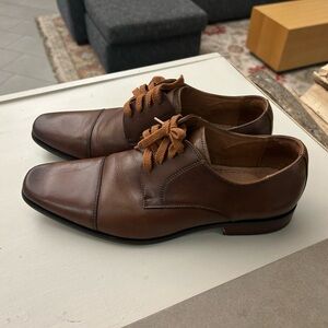 Florsheim Classic Brown Leather Men's Oxfords 9 D GREAT SHAPE!